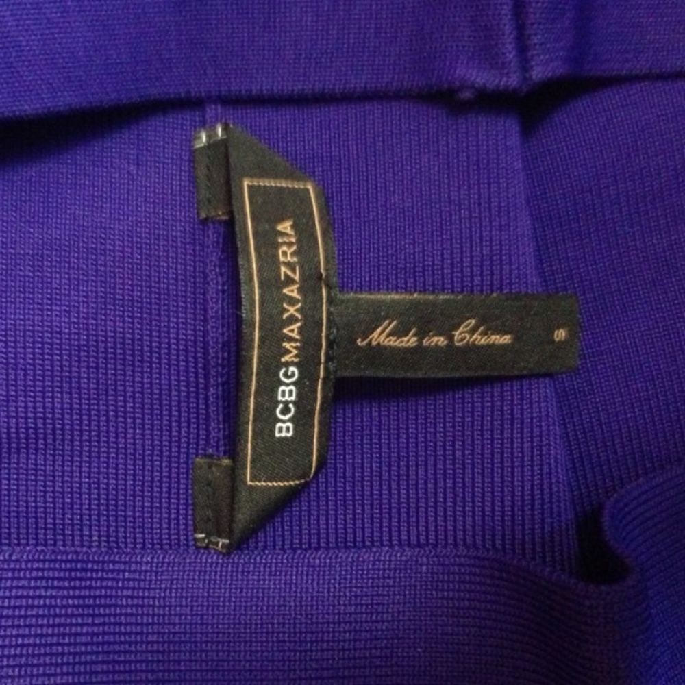 BCBG Purple Simone Textured Power Skirt - Picture 2 of 3